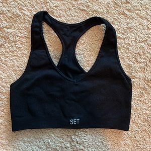 Black Set Active Sports Bra